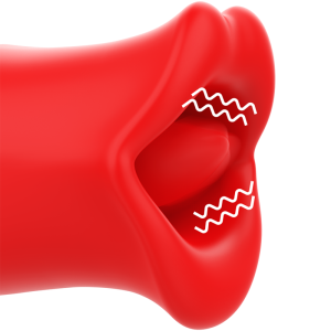 MIA Auflegevibrator Siena mit Biss- und Vibrationsmodi, rot MIA Auflegevibrator Siena mit Biss- und Vibrationsmodi, rot – Bild 6