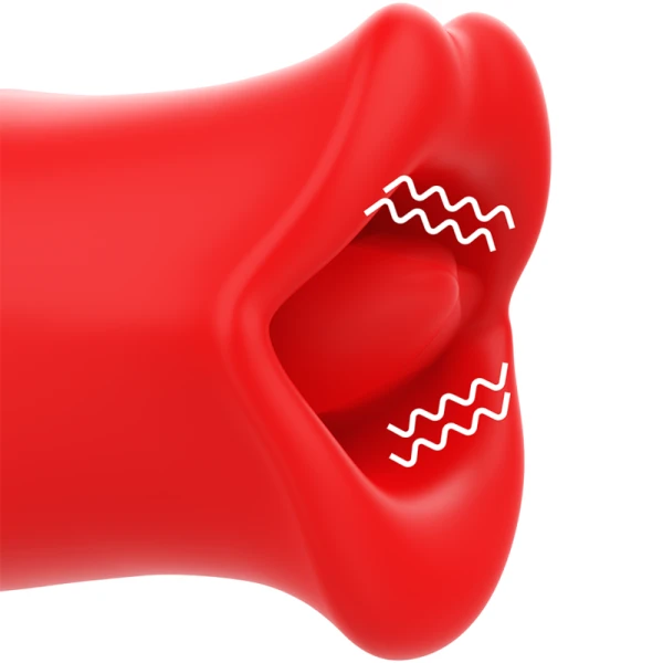 MIA Auflegevibrator Siena mit Biss- und Vibrationsmodi, rot