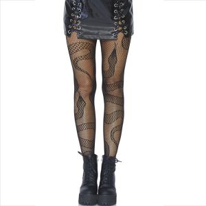 LEG Avenue Hosiery Netkousen met Slangenpatroon zwart LEG Avenue Hosiery Netkousen met Slangenpatroon zwart - Afbeelding 1