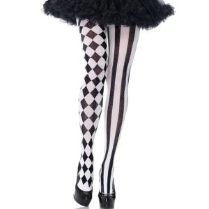 Leg Avenue Harlekijn-panty zwart/wit Leg Avenue Harlekijn-panty zwart/wit - Afbeelding 1