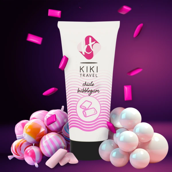 Kikí Travel Glijmiddel met Aardbeikauwgomsmaak 50 ml Kikí Travel Glijmiddel met Aardbeikauwgomsmaak 50 ml