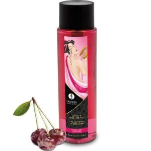 Shunga Bath Experience Bath and Shower Gel Frosted Cherry