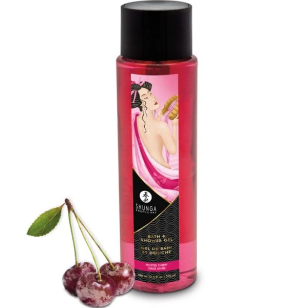 Shunga Bath Experience Bath and Shower Gel Frosted Cherry