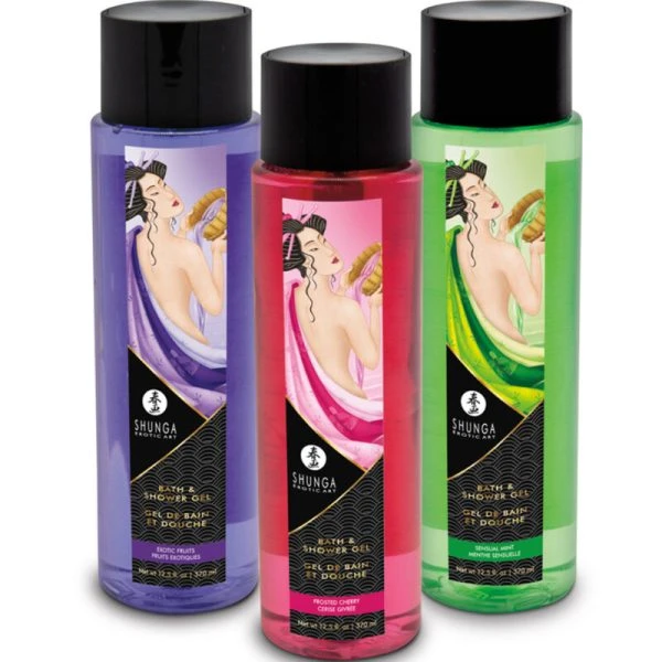 Shunga Bath Experience Bath and Shower Gel Frosted Cherry