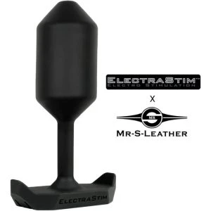 Electrastim Elektro-Analplug Mr S Leather van geleidend siliconen