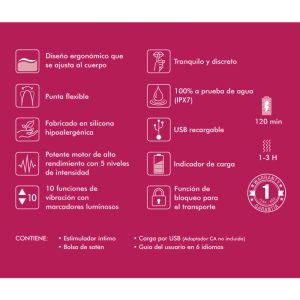 Shunga Toys Display voor intiemmassageapparaten 6 stuks fuchsia Shunga Toys Display voor intiemmassageapparaten 6 stuks fuchsia - Afbeelding 2
