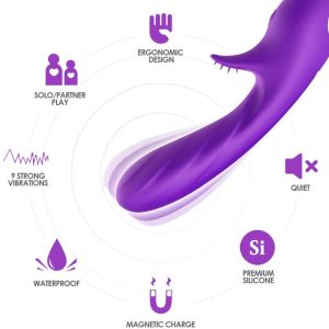 Armony Vibrators Romance Vibrator mit Stimulator, lila Armony Vibrators Romance Vibrator mit Stimulator, lila – Bild 3
