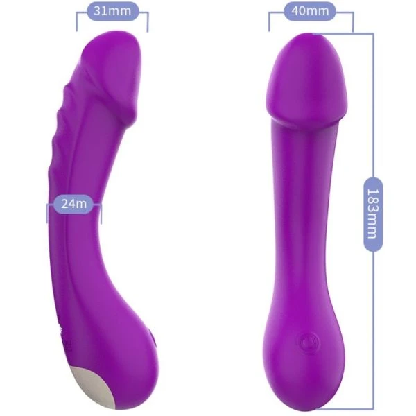 Armony Vibrators G-Punt Dildo Vibrator van siliconen, paars