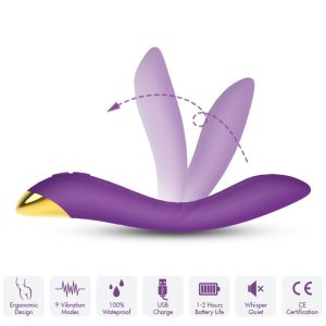 Armony Vibrators Flamingo Multiposition Vibrator van siliconen, paars Armony Vibrators Flamingo Multiposition Vibrator van siliconen, paars - Afbeelding 1