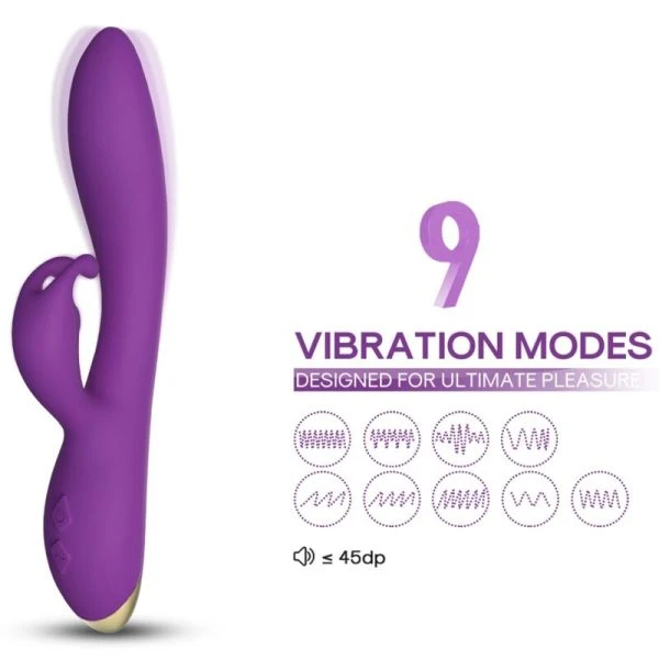 Armony Vibrators Bonnie Vibrator Konijn met Clitorisstimulator Paars