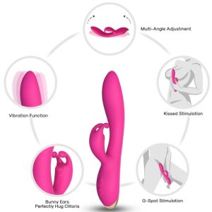 Armony Vibrators Bonnie Vibrator Konijn met Clitorisstimulator Fuchsia Armony Vibrators Bonnie Vibrator Konijn met Clitorisstimulator Fuchsia - Afbeelding 2