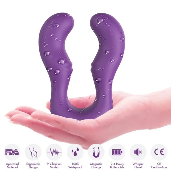 Armony Vibrators Seraph Vibrator met Dubbele Afstandsbediening Paars