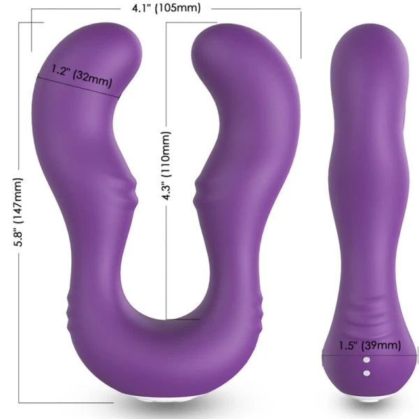 Armony Vibrators Seraph Vibrator met Dubbele Afstandsbediening Paars
