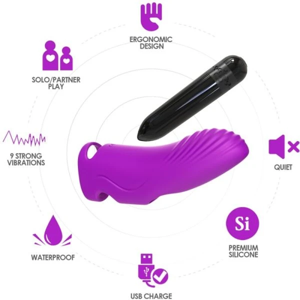 Armony Vibrators Aurora Finger Vibrator Fuchsia