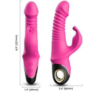 Armony Vibrators Zing Dildo Vibrator Konijn met Clitorisstimulator Fuchsia Armony Vibrators Zing Dildo Vibrator Konijn met Clitorisstimulator Fuchsia - Afbeelding 3