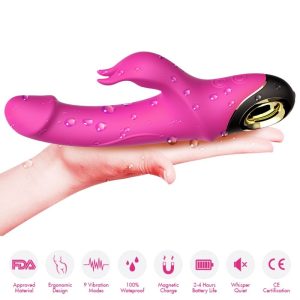 Armony Vibrators Meteror Dildo Vibrator Rabbit Rotator Fuchsia Armony Vibrators Meteror Dildo Vibrator Rabbit Rotator Fuchsia - Afbeelding 3