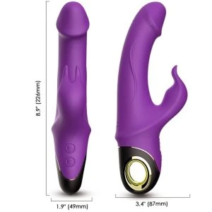 Armony Vibrators Meteror Dildo Vibrator Rabbit mit Klitorisreizer Lila