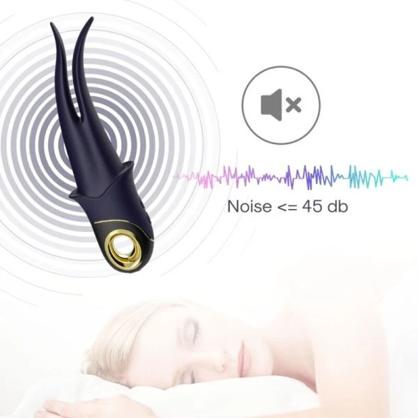 Armony Vibrators Doppelkopf-Vibrator Teasing mit Zungendesign, blau