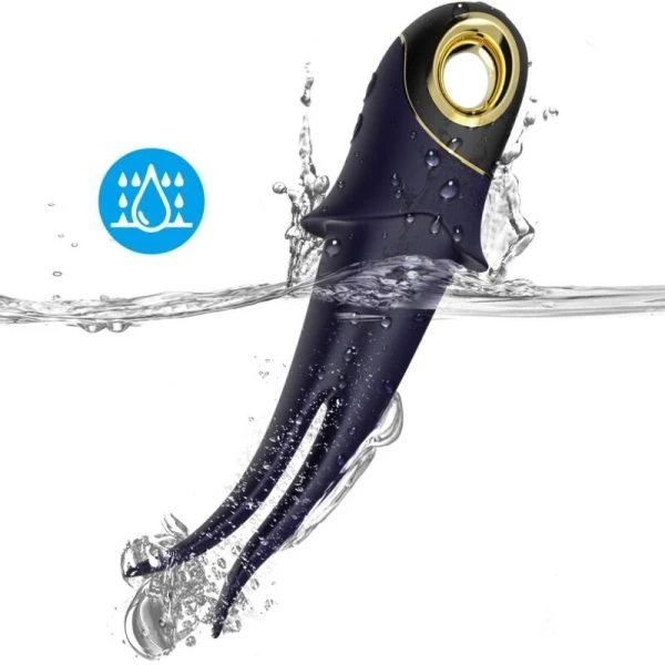 Armony Vibrators Doppelkopf-Vibrator Teasing mit Zungendesign, blau