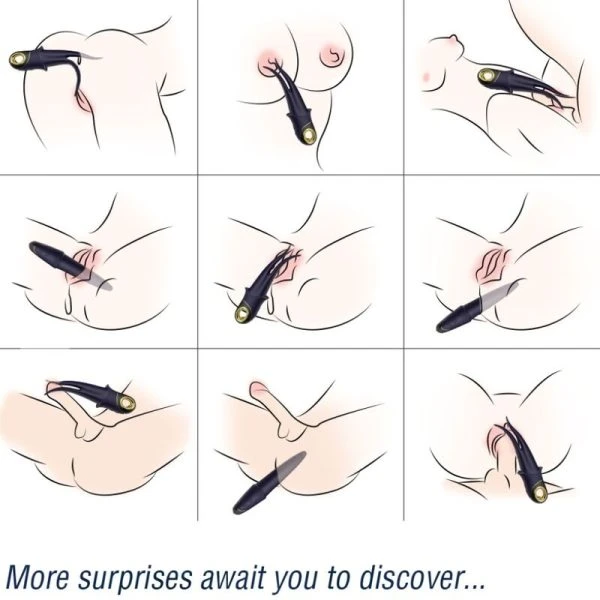 Armony Vibrators Doppelkopf-Vibrator Teasing mit Zungendesign, blau