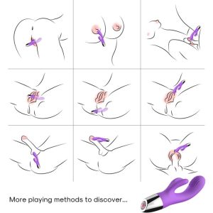 Armony Vibrators Konijnenvibrator met clitorisstimulator, paars Armony Vibrators Konijnenvibrator met clitorisstimulator, paars - Afbeelding 2