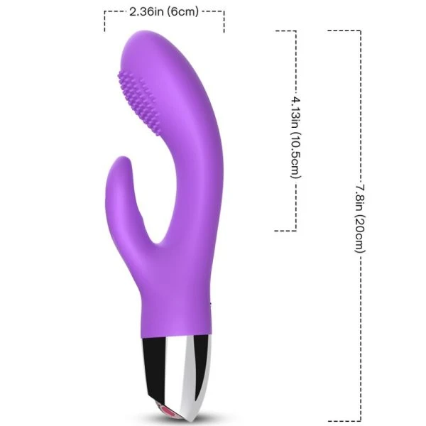 Armony Vibrators Konijnenvibrator met clitorisstimulator, paars