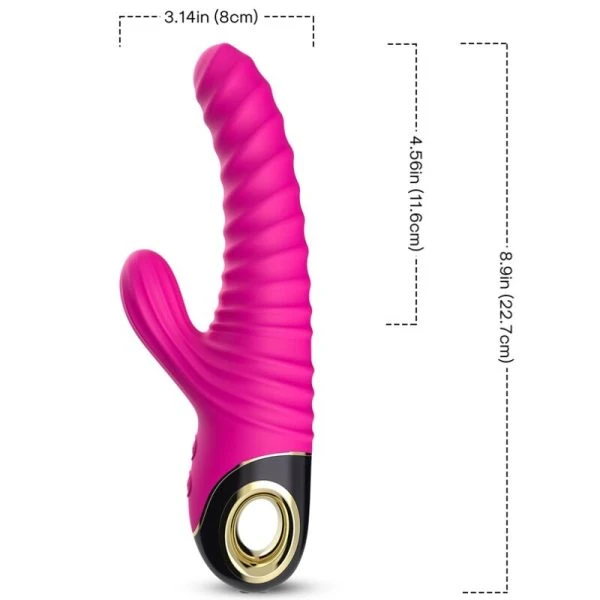 Armony Vibrators Eternity Vibrator met clitorisstimulator van siliconen Fuchsia