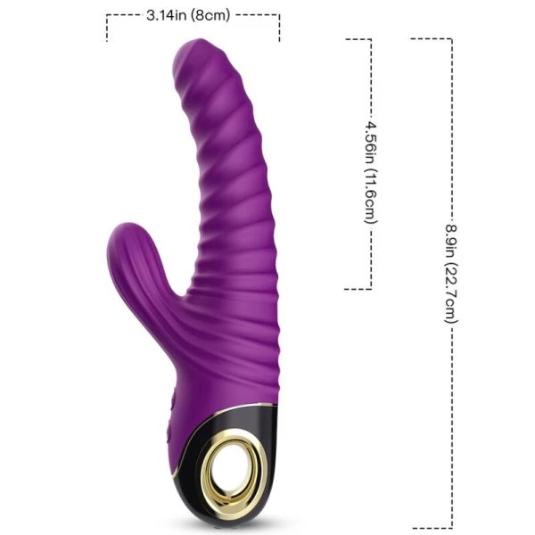 Armony Vibrators Eternity Vibrator met clitorisstimulator van siliconen, paars