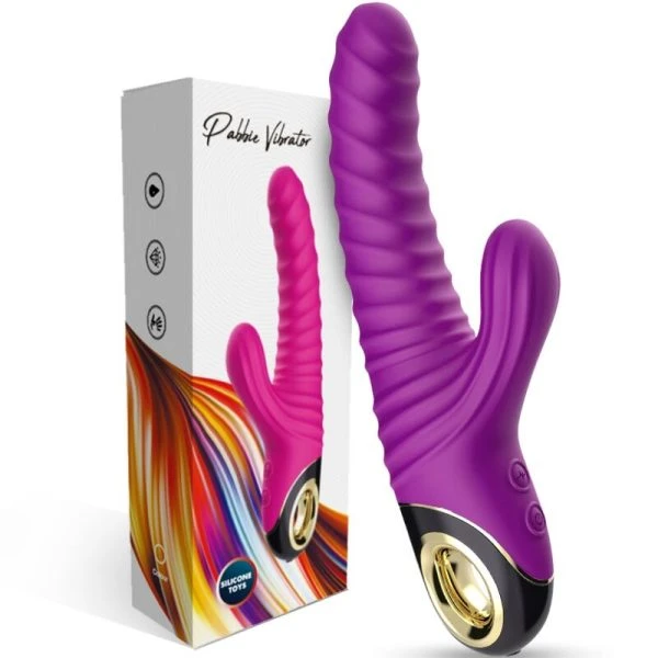 Armony Vibrators Eternity Vibrator met clitorisstimulator van siliconen, paars