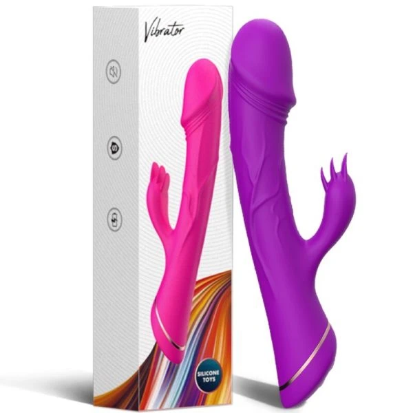 Armony Vibrators Konijnenvibrator met clitorisstimulator van siliconen, paars Armony Vibrators Konijnenvibrator met clitorisstimulator van siliconen, paars