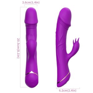 Armony Vibrators Konijnenvibrator met clitorisstimulator van siliconen, paars Armony Vibrators Konijnenvibrator met clitorisstimulator van siliconen, paars - Afbeelding 4