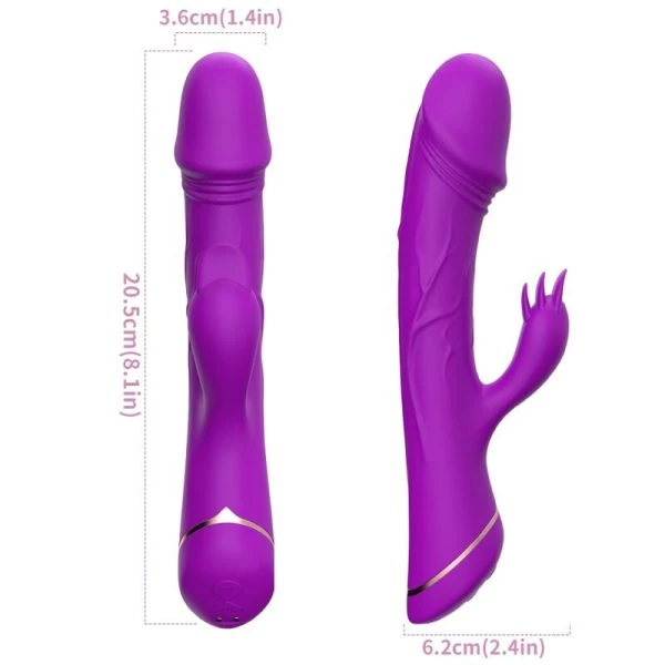 Armony Vibrators Konijnenvibrator met clitorisstimulator van siliconen, paars Armony Vibrators Konijnenvibrator met clitorisstimulator van siliconen, paars