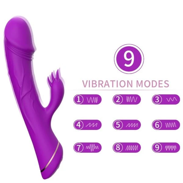 img_163354_8be57c796ef4a9ca786c0de6679edfc0_1.jpg Armony Vibrators Konijnenvibrator met clitorisstimulator van siliconen, paars