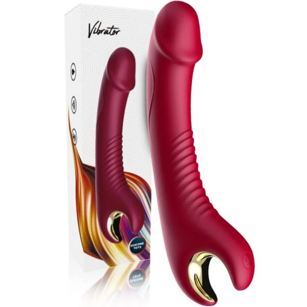 Armony Vibrators Prince Dildo Vibrator & Rotator met buigzame hals rood