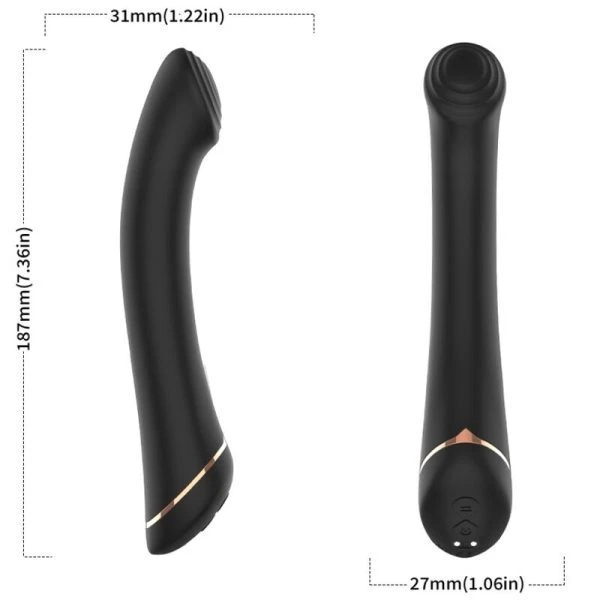 Armony Vibrators Vibrator met opvouwbare kop van siliconen, zwart Armony Vibrators Vibrator met opvouwbare kop van siliconen, zwart