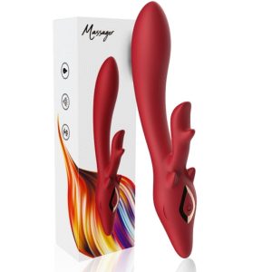 Armony Vibrators Elch-Vibrator met clitorisstimulator, gebogen, rood Armony Vibrators Elch-Vibrator met clitorisstimulator, gebogen, rood - Afbeelding 5