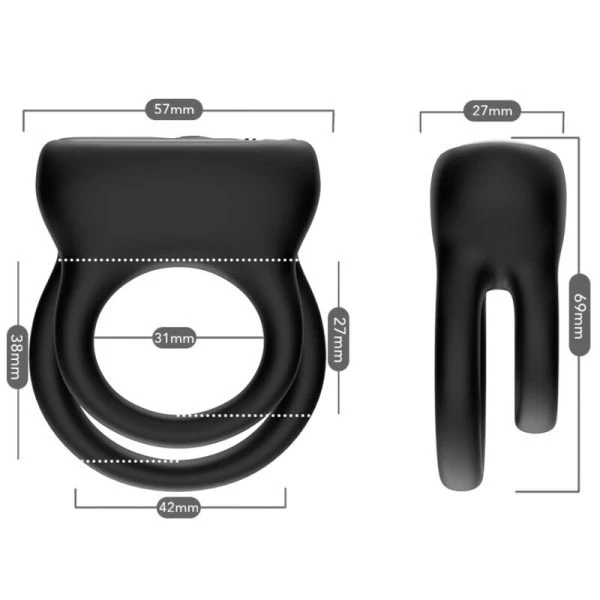 Armony FOR HIM Double Ring Vibrator Black