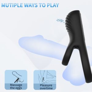 Armony FOR HIM Dubbele Ring Vibrator Zwart – Penisring met 9 Standen Armony FOR HIM Dubbele Ring Vibrator Zwart – Penisring met 9 Standen - Afbeelding 2