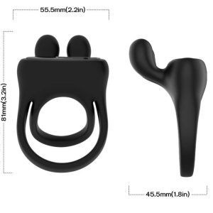 Armony FOR HIM Ringvibrator Konijn Zwart met 9 Modi Armony FOR HIM Ringvibrator Konijn Zwart met 9 Modi - Afbeelding 4
