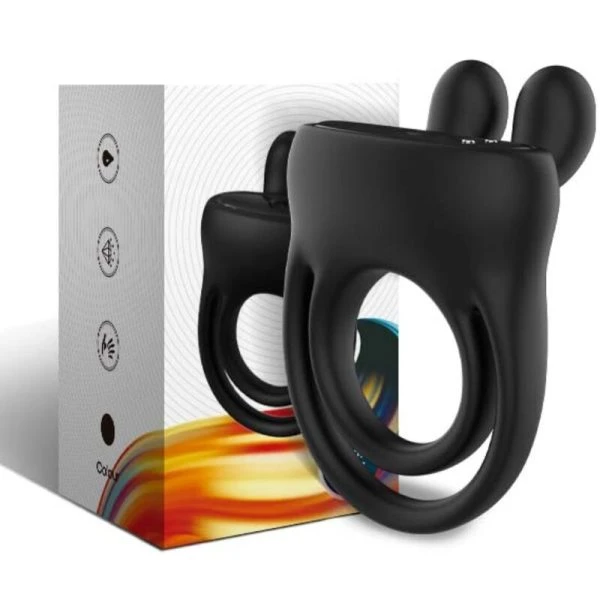 Armony FOR HIM Ringvibrator Konijn Zwart met 9 Modi Armony FOR HIM Ringvibrator Konijn Zwart met 9 Modi