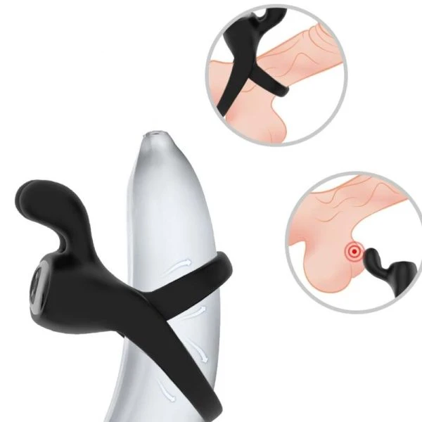 Armony FOR HIM Ringvibrator Konijn Zwart met 9 Modi Armony FOR HIM Ringvibrator Konijn Zwart met 9 Modi