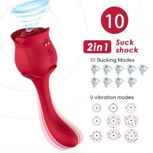 Armony Roselover Clitoriszuiger en stimulator rood Armony Roselover Clitoriszuiger en stimulator rood - Afbeelding 2