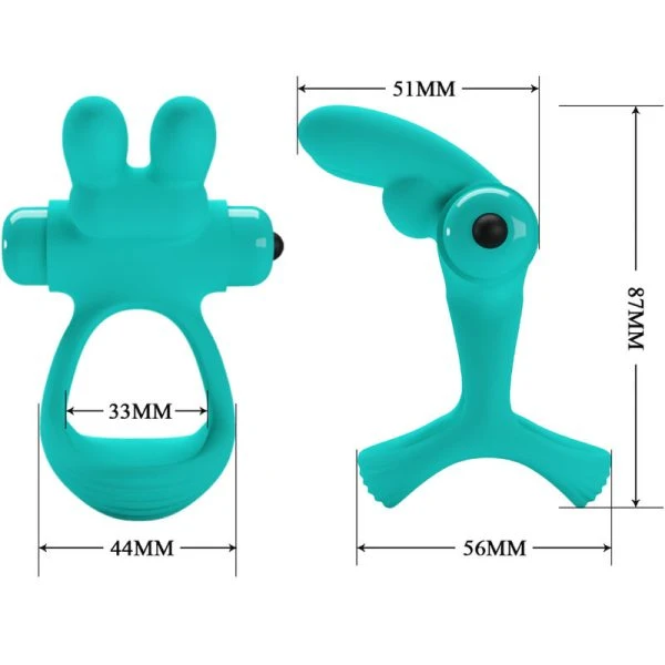 FOR HIM Pretty Love Dante Green Rabbit Vibratorring FOR HIM Pretty Love Dante Green Rabbit Vibratorring