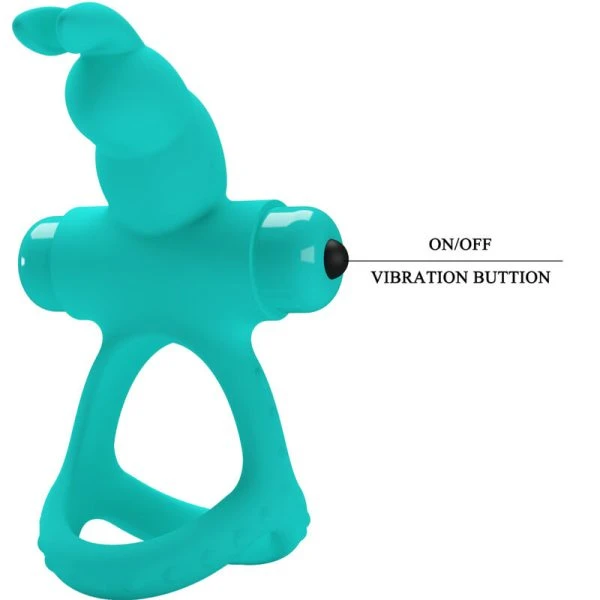 FOR HIM Pretty Love Figgy Green Rabbit Vibratorring, grün