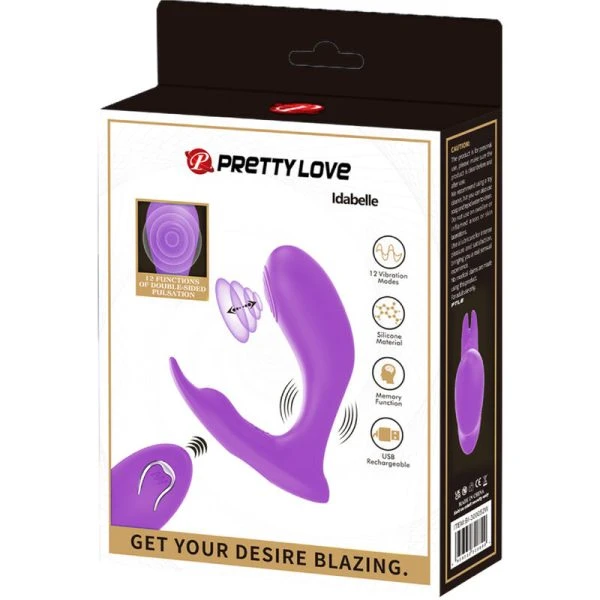 High Tech Pretty Love Idabelle Vibrator met Afstandsbediening Trilling & Pulsatie Violet