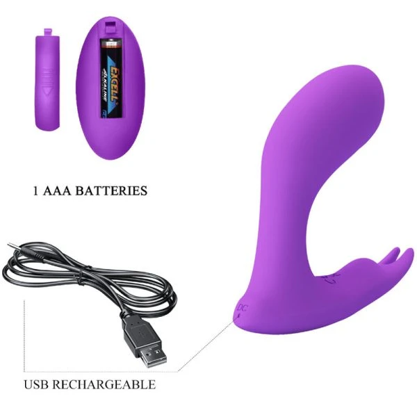 High Tech Pretty Love Idabelle Vibrator met Afstandsbediening Trilling & Pulsatie Violet
