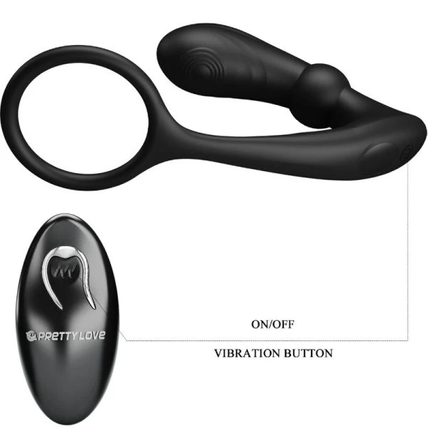 FOR HIM Pretty Love Warren Anal Ring with Vibrator and Remote Control black FOR HIM Pretty Love Warren Anal Ring with Vibrator and Remote Control black