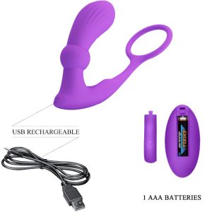 FOR HIM Pretty Love Warren Ring & Violett Anaalvibrator met Afstandsbediening FOR HIM Pretty Love Warren Ring & Violett Anaalvibrator met Afstandsbediening - Afbeelding 5