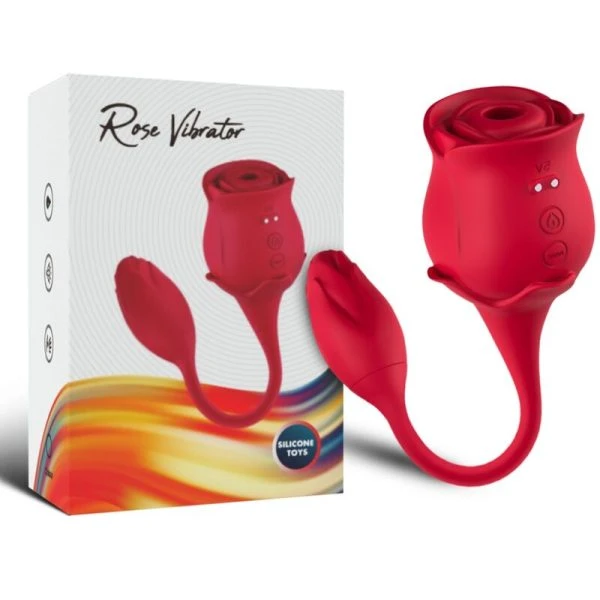 Armony Rosa Clitoriszuiger en Vibrator met 10 standen, rood