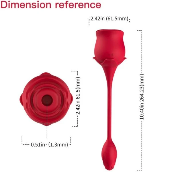Armony Rosa Clitoriszuiger en Vibrator met 10 standen, rood